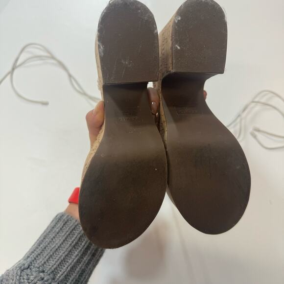 Schutz Maxima Cutout Platform  clogs sandals lace up Size 7,5 - Picture 5 of 8